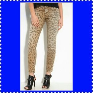 Current/ Elliott leopard jeans